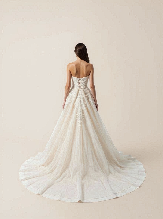 Belava A-line Sweetheart Milk Weddiing dress