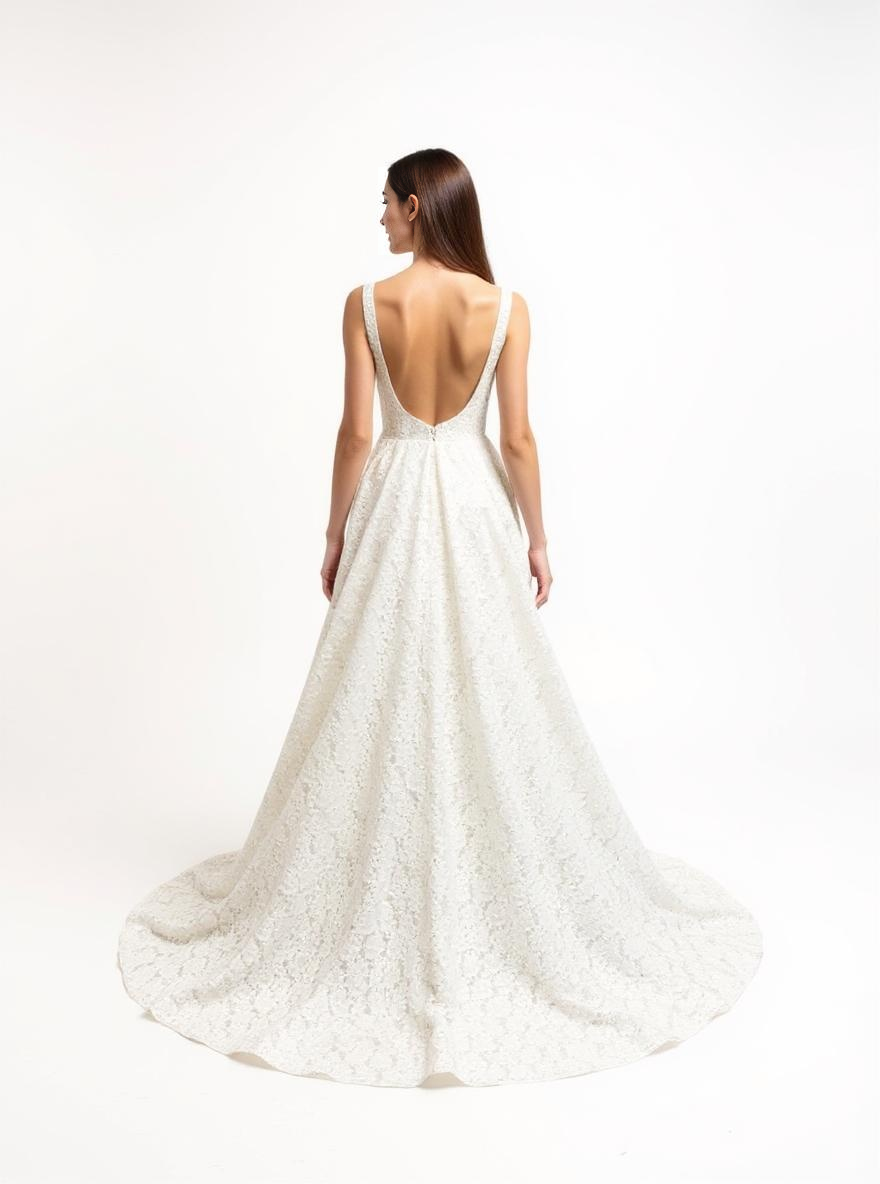 Soraya A-line Square Milk Wedding dress