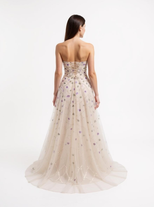 Calypso A-line Sweetheart Nude Wedding dress