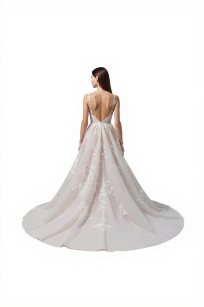 Noirique A-line Illusion Milk Wedding dress