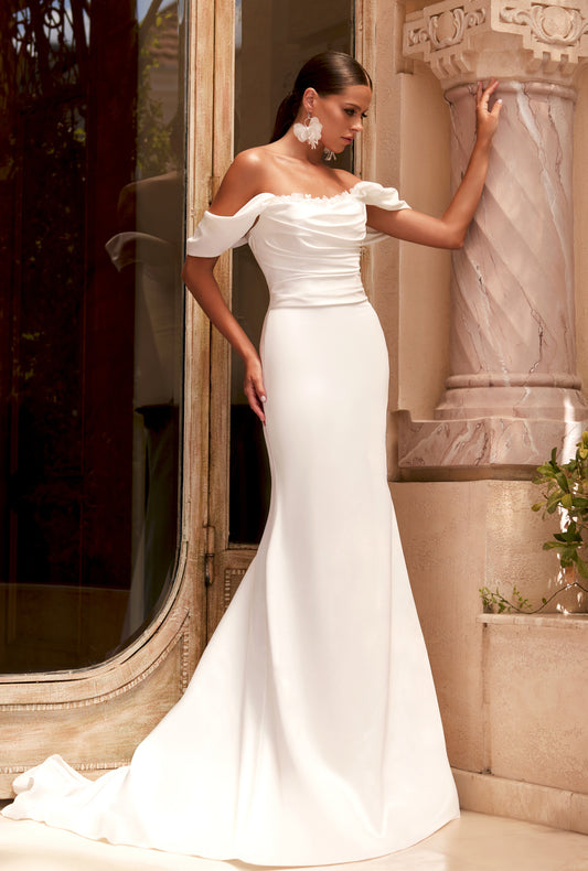Carter Trumpet/Mermaid Straight across Ivory Wedding dress