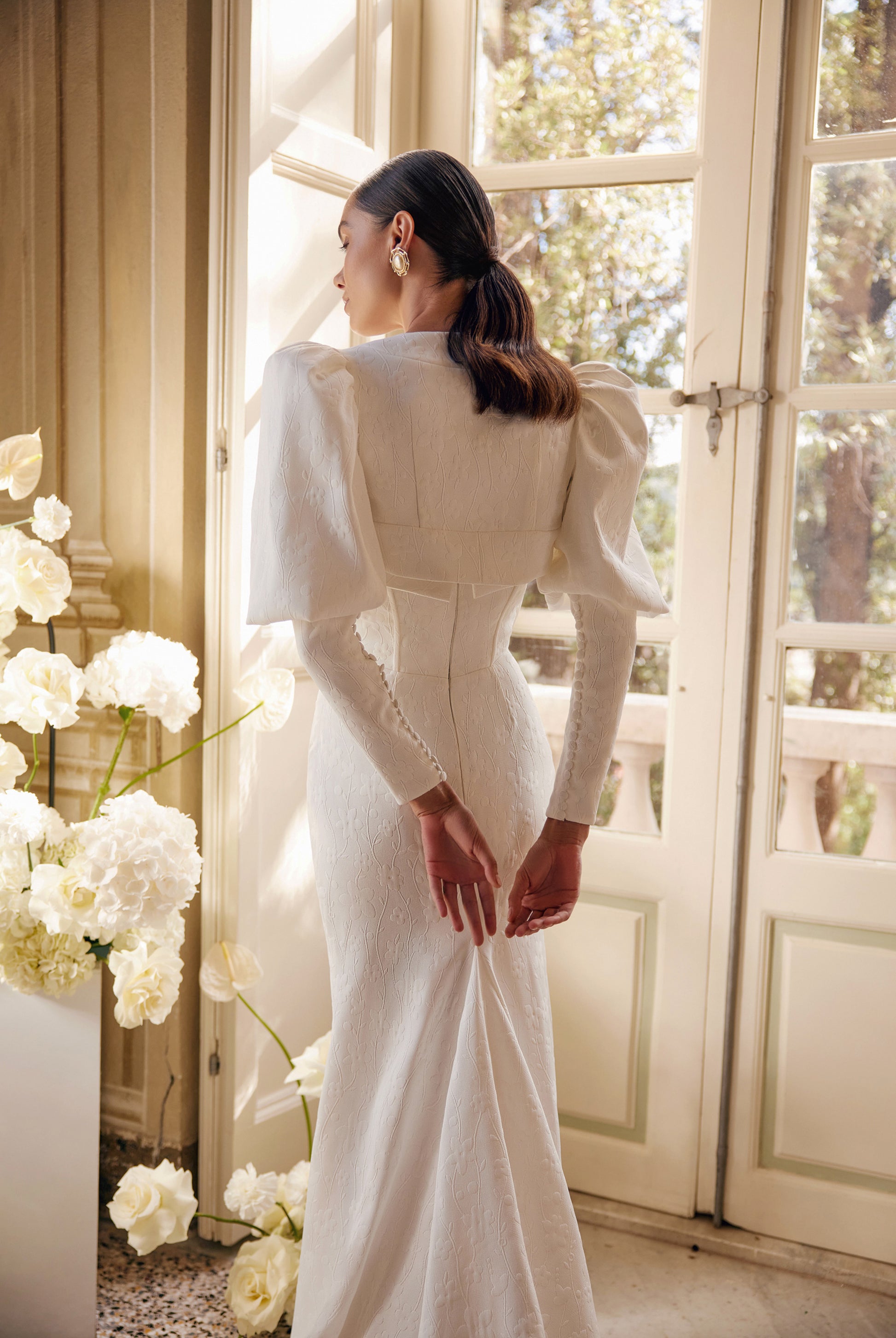 Tasha Trumpet/Mermaid Straight across Ivory Wedding dress
