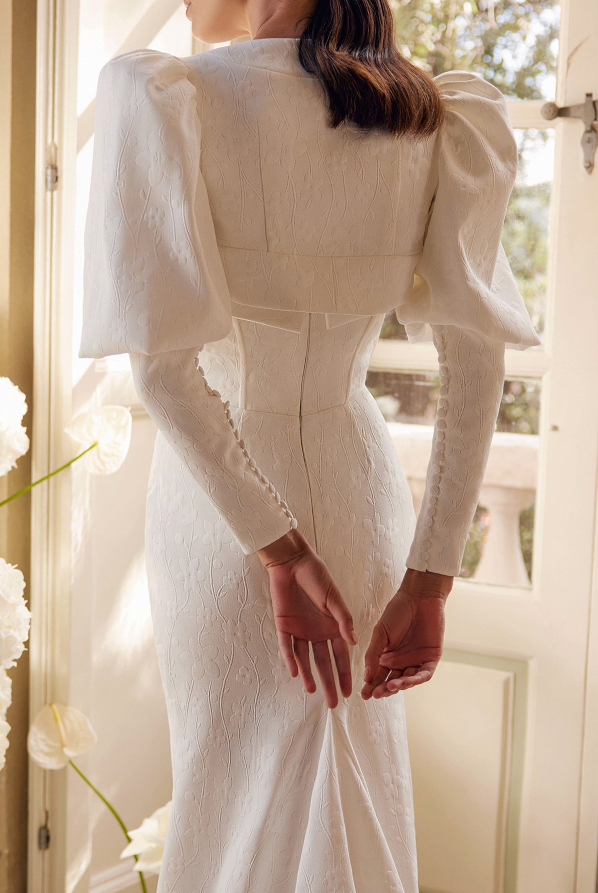 Tasha Trumpet/Mermaid Straight across Ivory Wedding dress