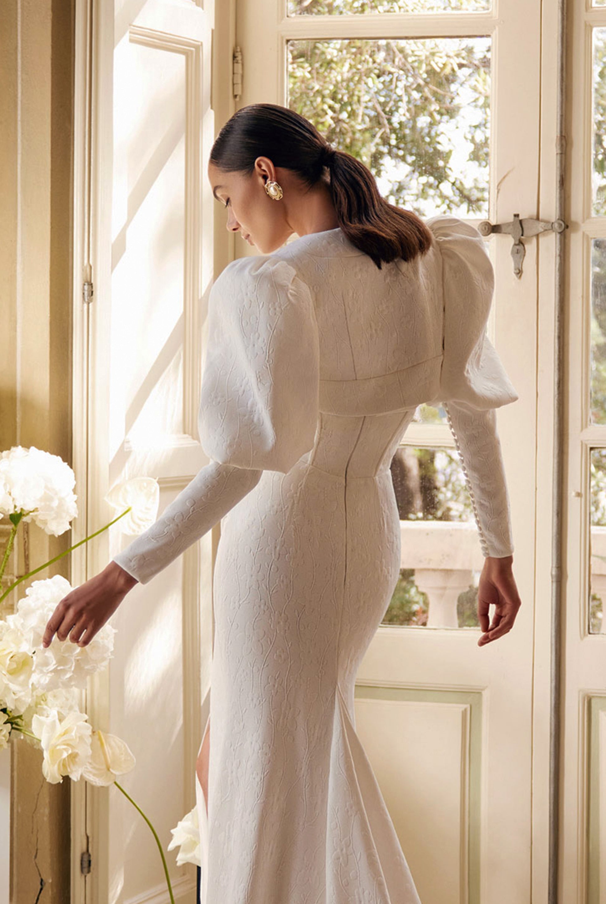 Tasha Trumpet/Mermaid Straight across Ivory Wedding dress