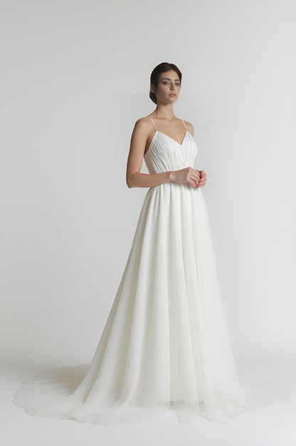 Caro A-line Sweetheart Milk Wedding dress