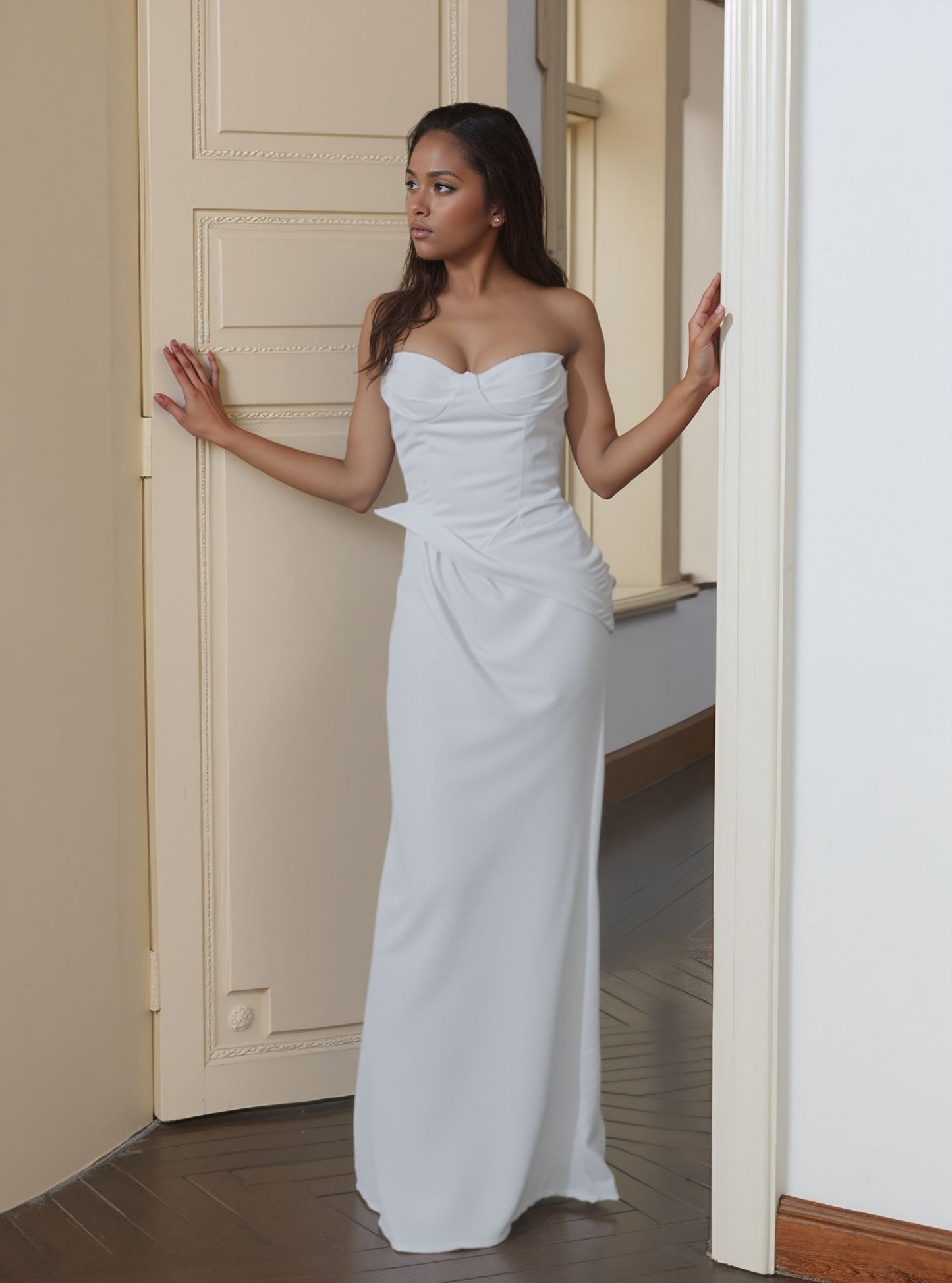 Virelia Trumpet/Mermaid Sweetheart Milk wedding dress