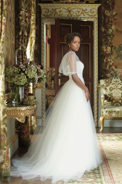 Veyralis A-line Illusion Milk Wedding dress