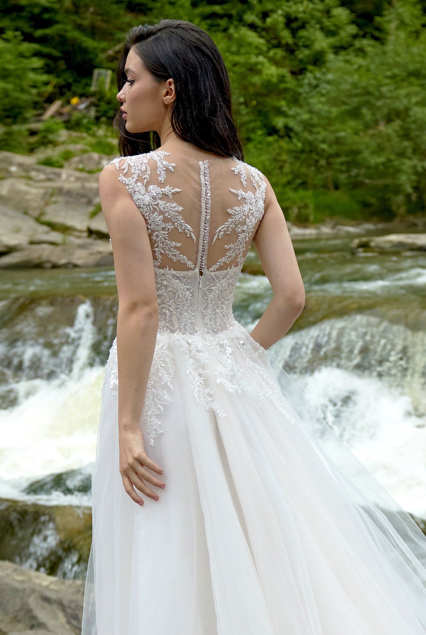 Alvina A-line Illusion Milk/Nude Wedding dress