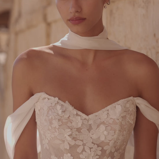 Lamara A-line Sweetheart Milk/Nude Wedding dress