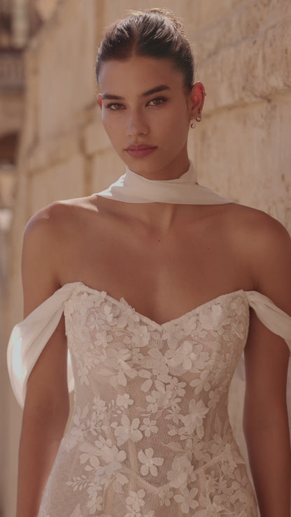 Lamara A-line Sweetheart Milk/Nude Wedding dress