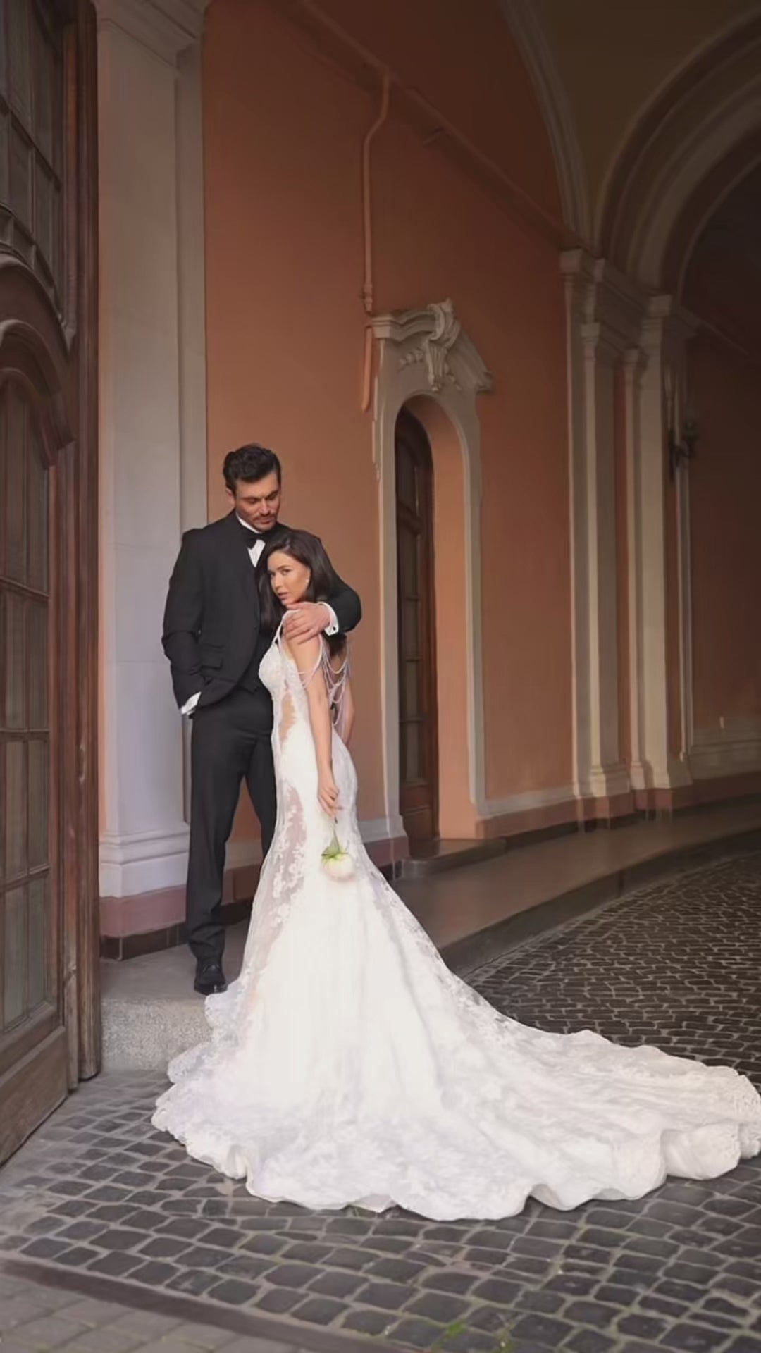Bridgette Two in One Sweetheart Ivory Wedding dress video