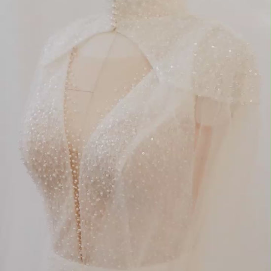 Sally Trumpet/Mermaid Illusion Ivory Wedding dress