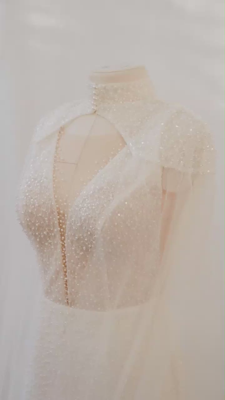 Sally Trumpet/Mermaid Illusion Ivory Wedding dress video