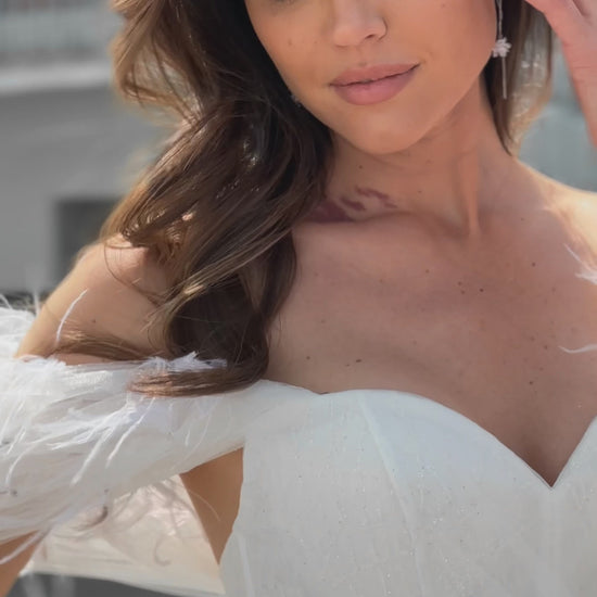 Gorti A-line Sweetheart Milk Wedding dress