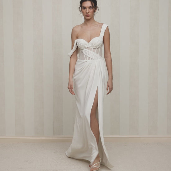 Penelopia Trumpet/Mermaid Sweetheart Milk Wedding dress