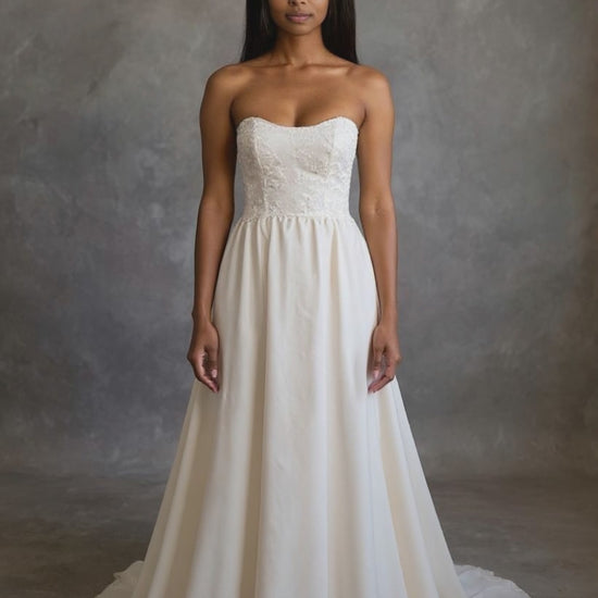 Monara A-line Sweetheart Milk Wedding dress