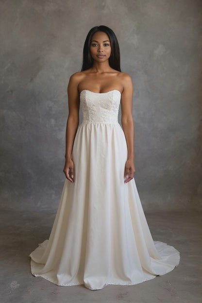 Monara A-line Sweetheart Milk Wedding dress
