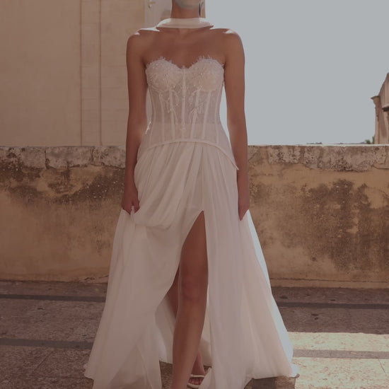 Venesuella Two in one Sweetheart Milk Wedding dress