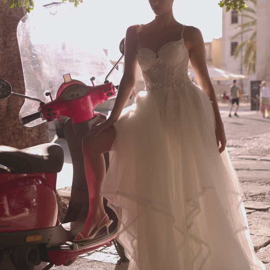 Virginia A-line Sweetheart Milk Wedding dresses