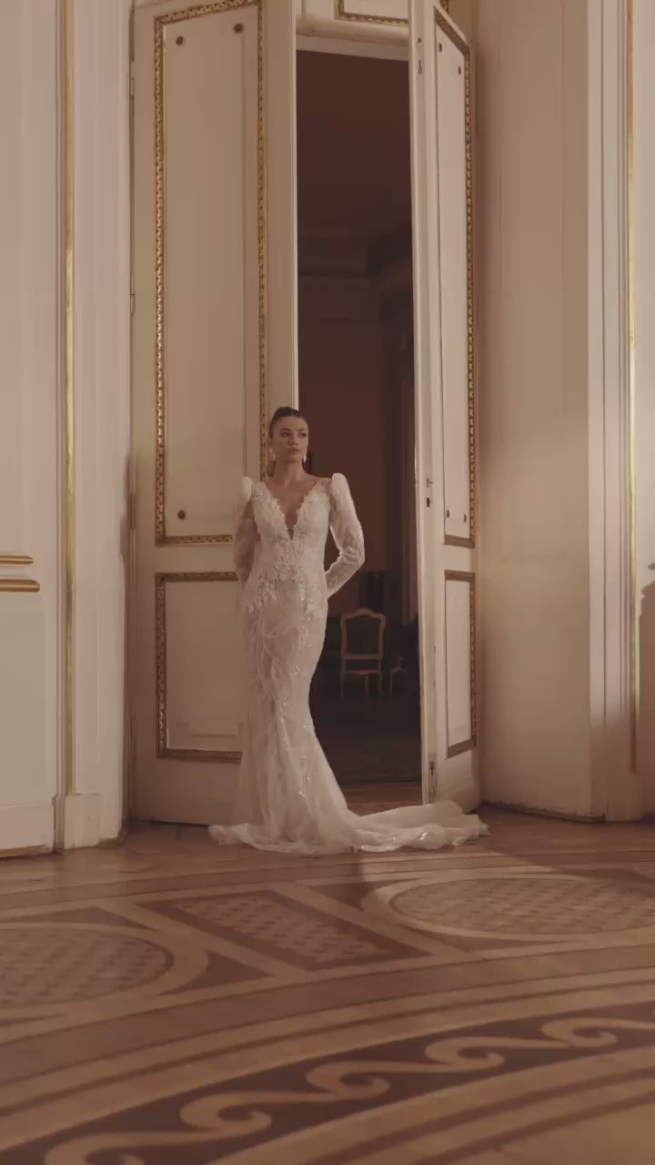 Banzhamin Trumpet/Mermaid Illusion Milk Wedding dress video