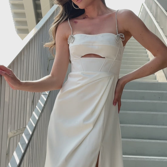 Seneciya A-line Sweetheart Milk Wedding dress