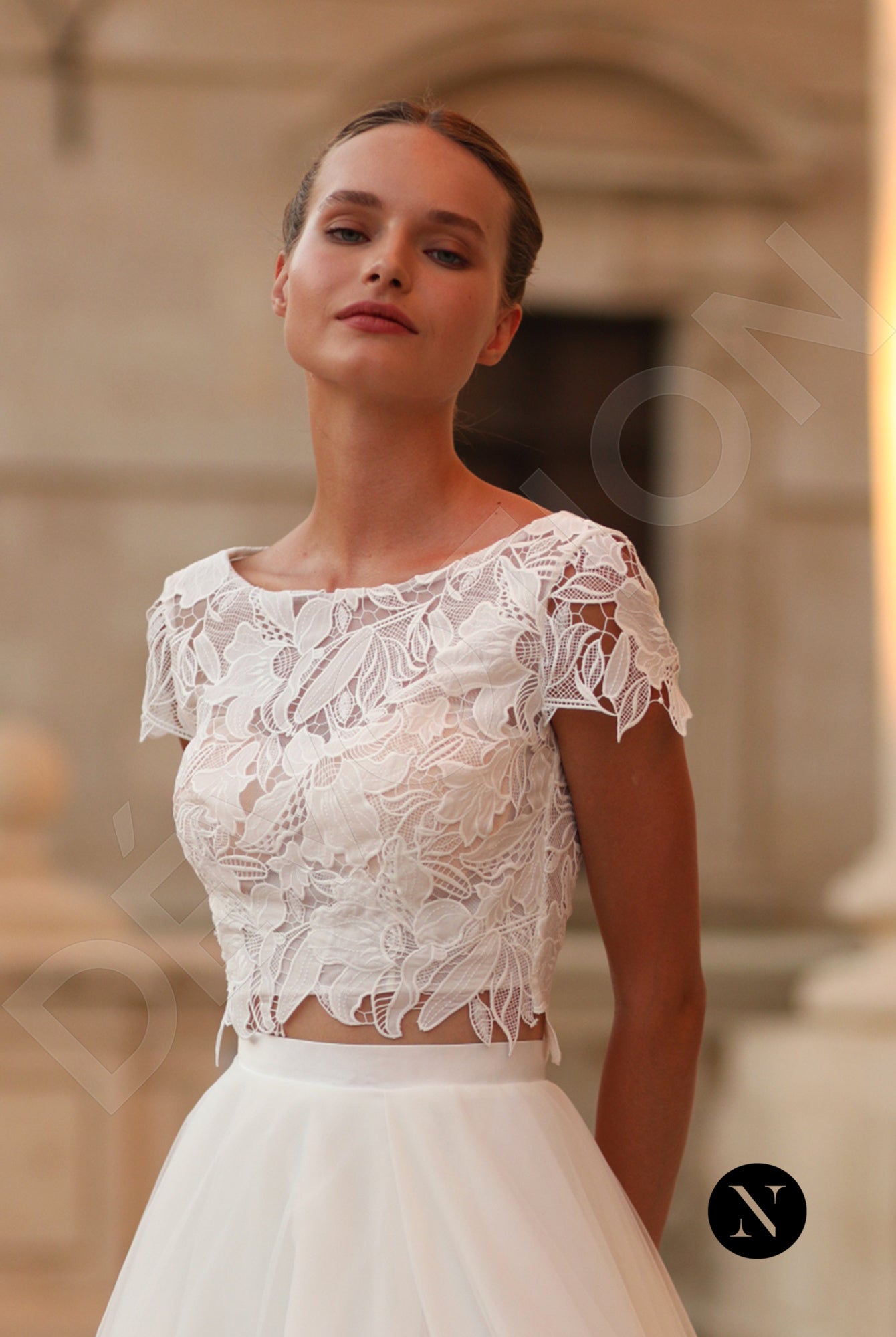 Aline A-line Boat Ivory Wedding dress