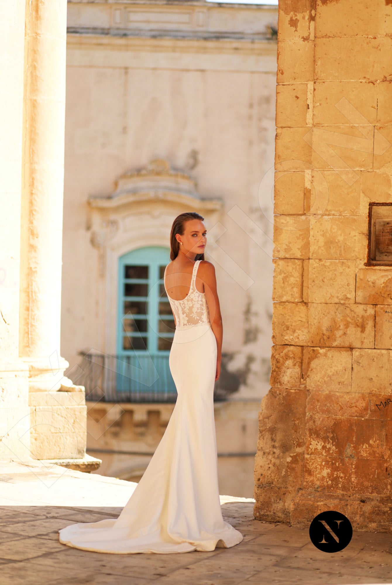 Bonnie Trumpet/Mermaid Square Ivory Wedding dress