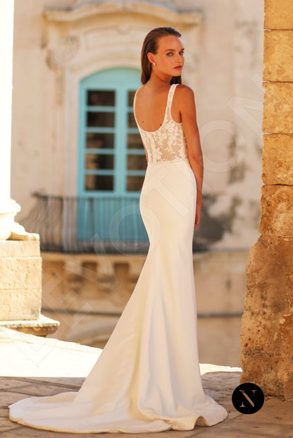 Bonnie Trumpet/Mermaid Square Ivory Wedding dress Back