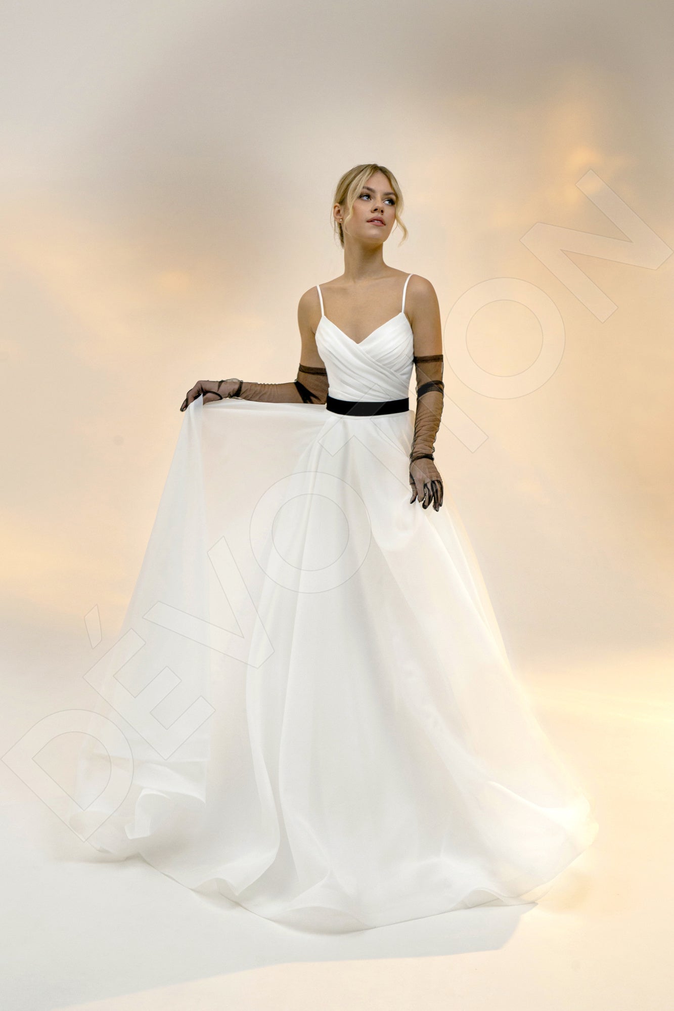 Mirena Princess/Ball Gown V-neck Light Ivory Wedding dress