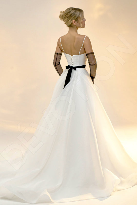 Mirena Princess/Ball Gown V-neck Light Ivory Wedding dress