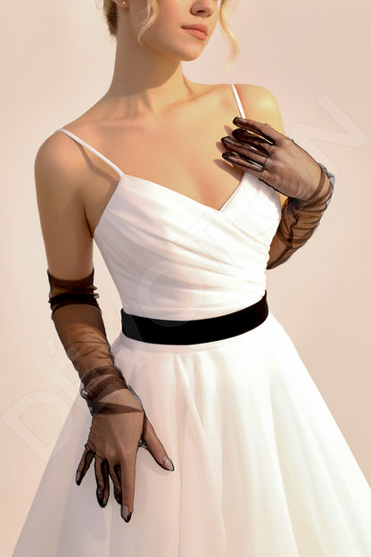 Mirena Princess/Ball Gown V-neck Light Ivory Wedding dress
