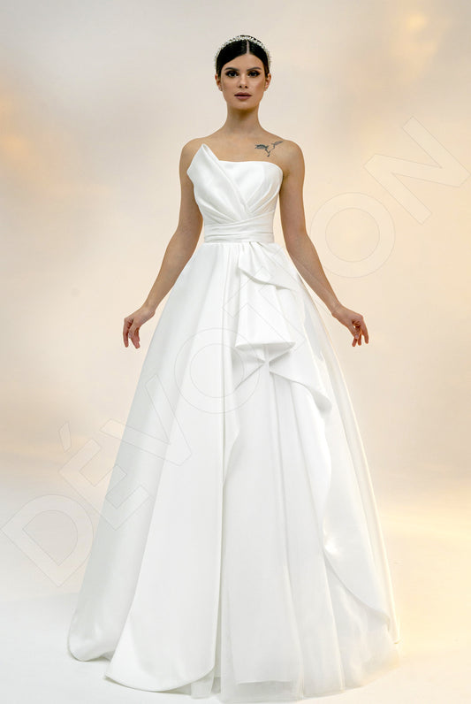 Shalla Princess/Ball Gown Straight Across Light Ivory Wedding dress