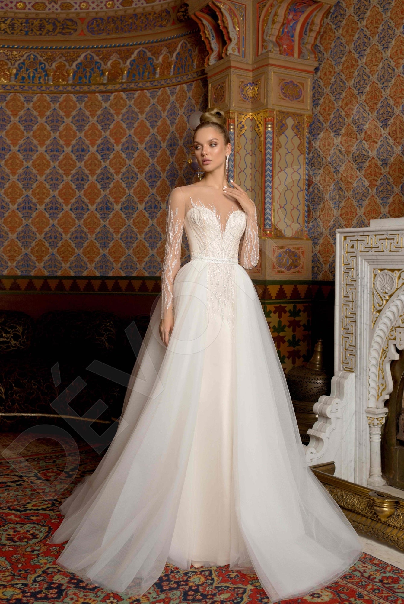 Haidi Trumpet/Mermaid Illusion Off White/Latte Wedding dress