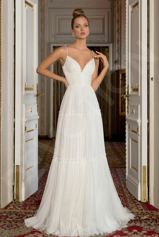 Ksailin A-line Sweetheart Off White Wedding dress