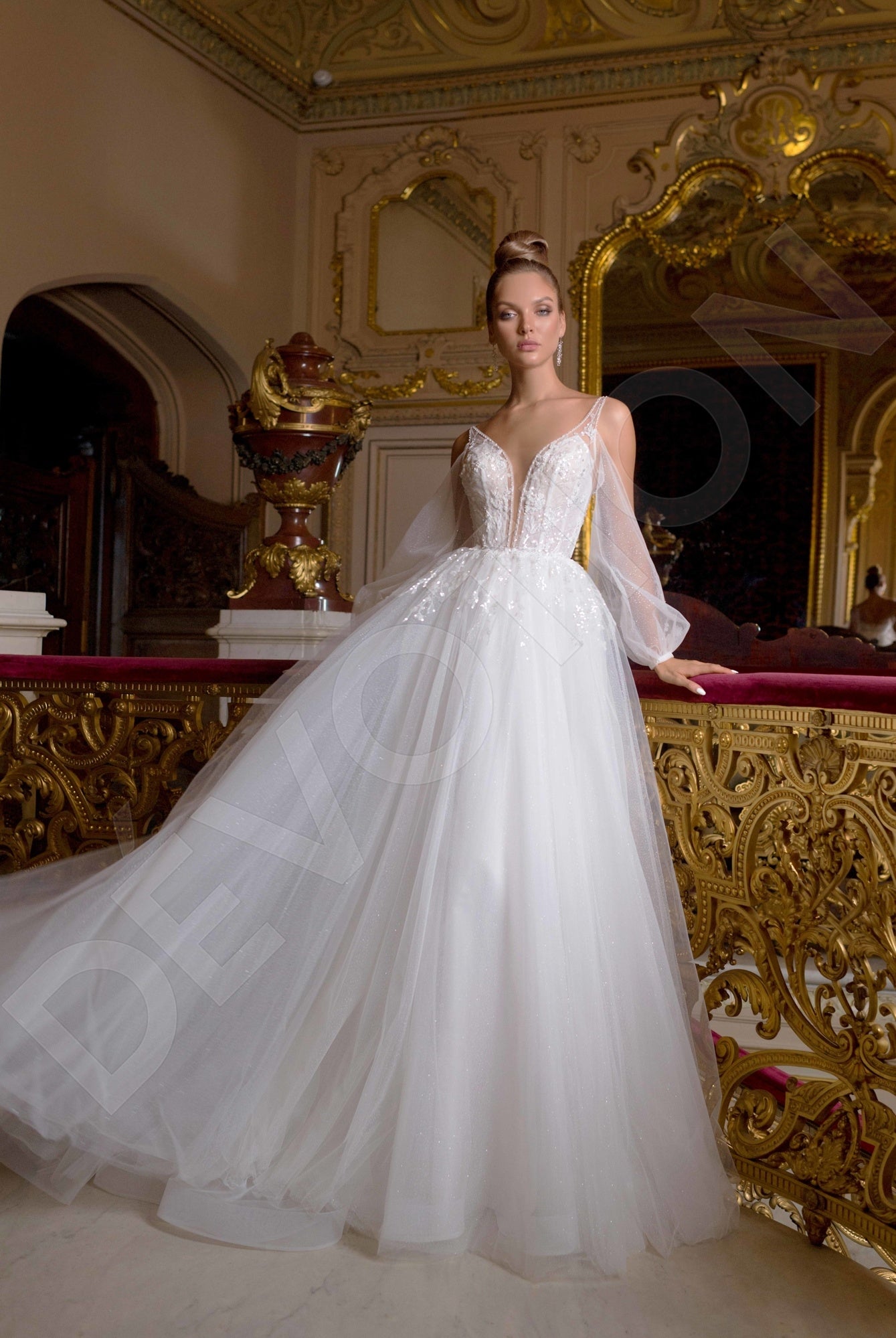 Norta Princess/Ball Gown Deep V-Neck Off White Wedding dress