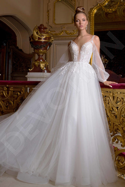 Norta Princess/Ball Gown Deep V-Neck Off White Wedding dress
