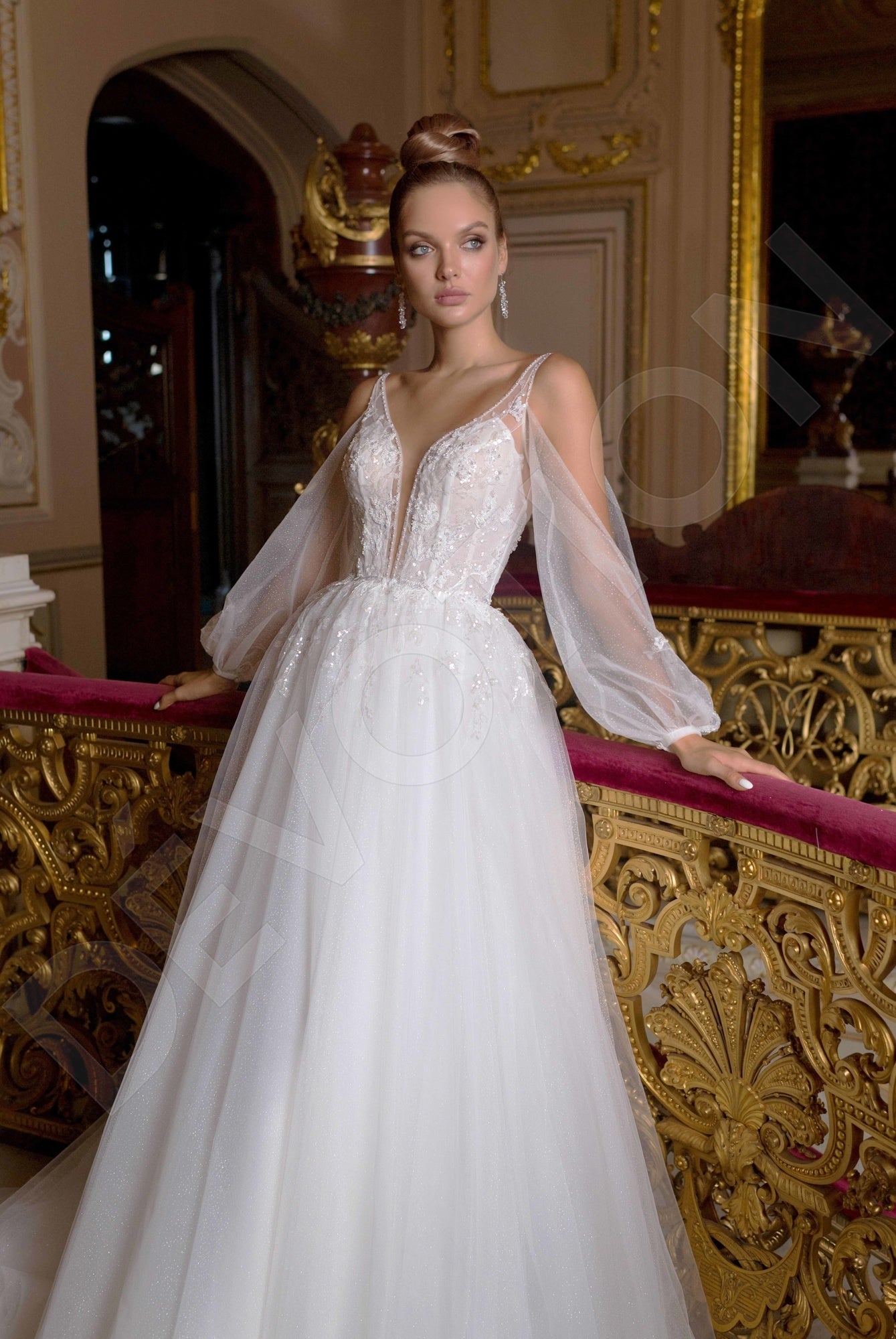 Norta Princess/Ball Gown Deep V-Neck Off White Wedding dress