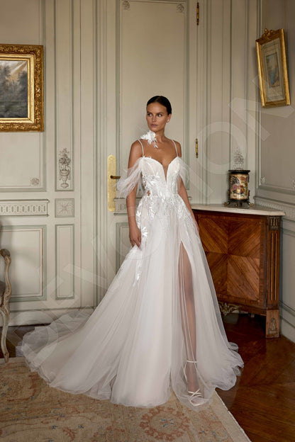 Angelia A-line Sweetheart Milk Wedding dress