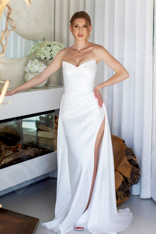 Hanny A-line Sweetheart Milk Wedding dress
