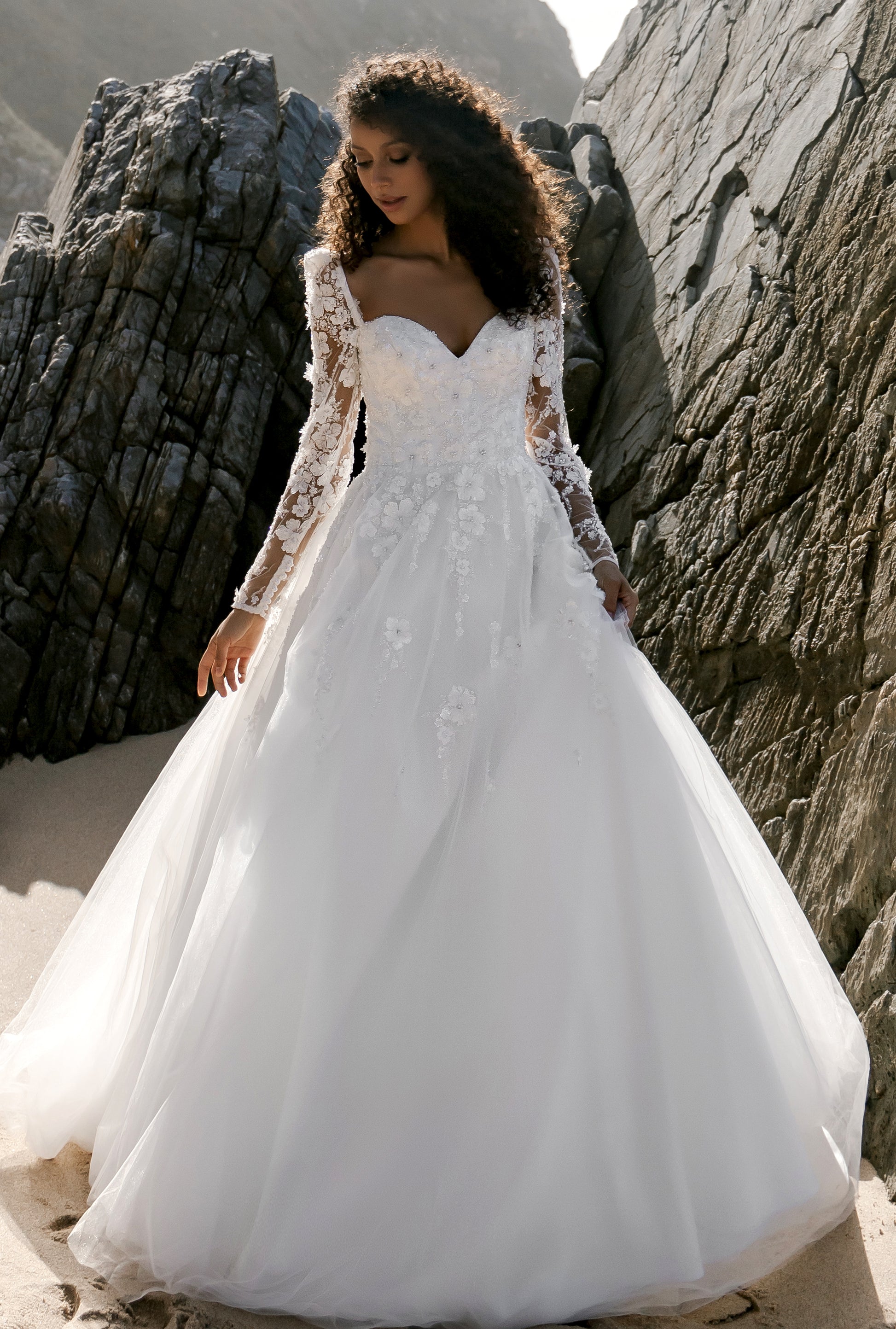 Mag A-line Sweetheart Milk Wedding dress