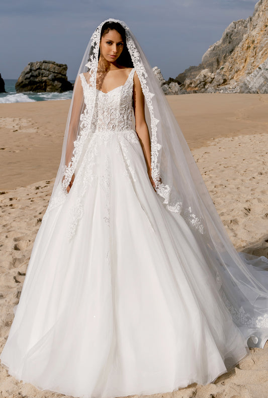 Aura A-line Sweetheart Milk Wedding dress