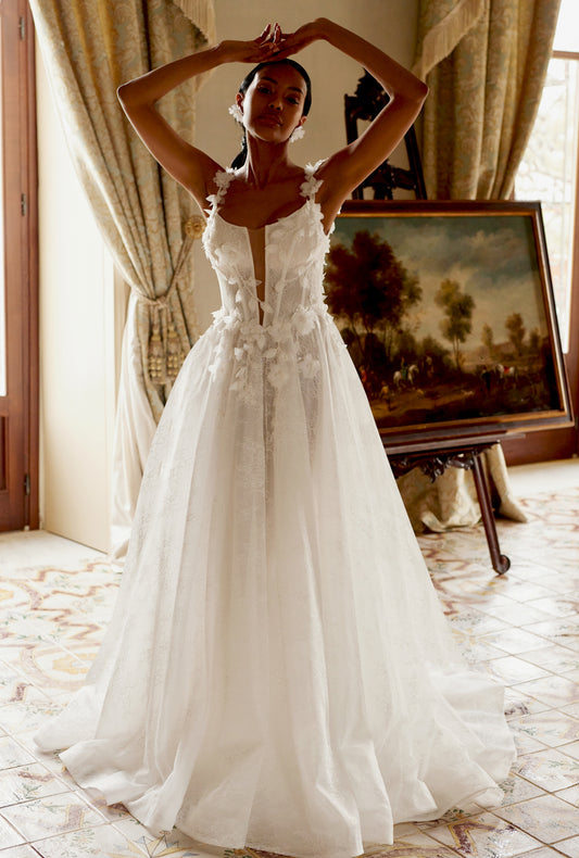 Nymph A-line Scoop Ivory Wedding dress