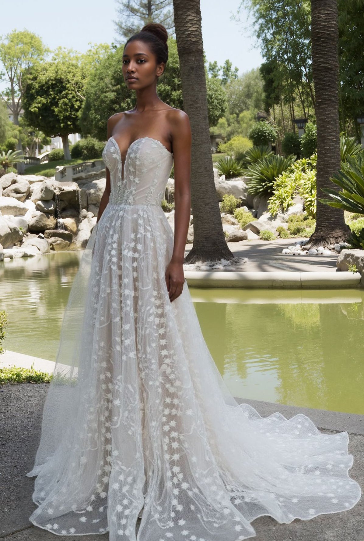 Liorra A-line Illusion Milk Wedding dress