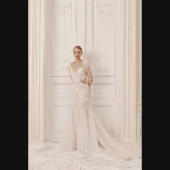 Kate Trumpet/Mermaid Illusion Nude Wedding dress