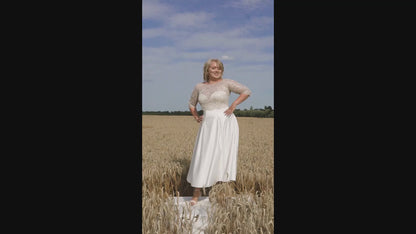 Darby A-line Jewel Ivory Wedding dress