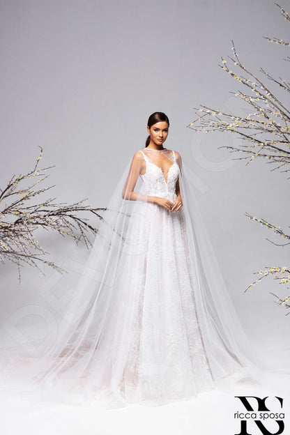 Margherita Open back A-line Straps Wedding Dress 6