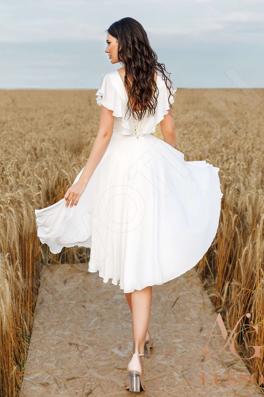 Edith A-line Jewel Ivory Wedding dress