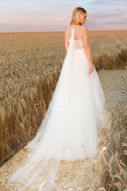Tilly Illusion back A-line Sleeveless Wedding Dress Back