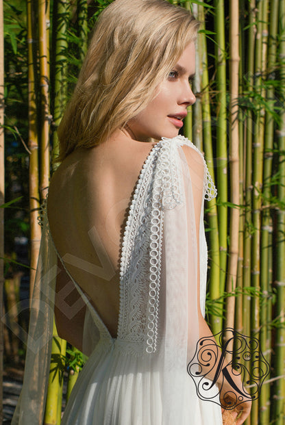 Angelica Open back A-line Sleeveless Wedding Dress 3
