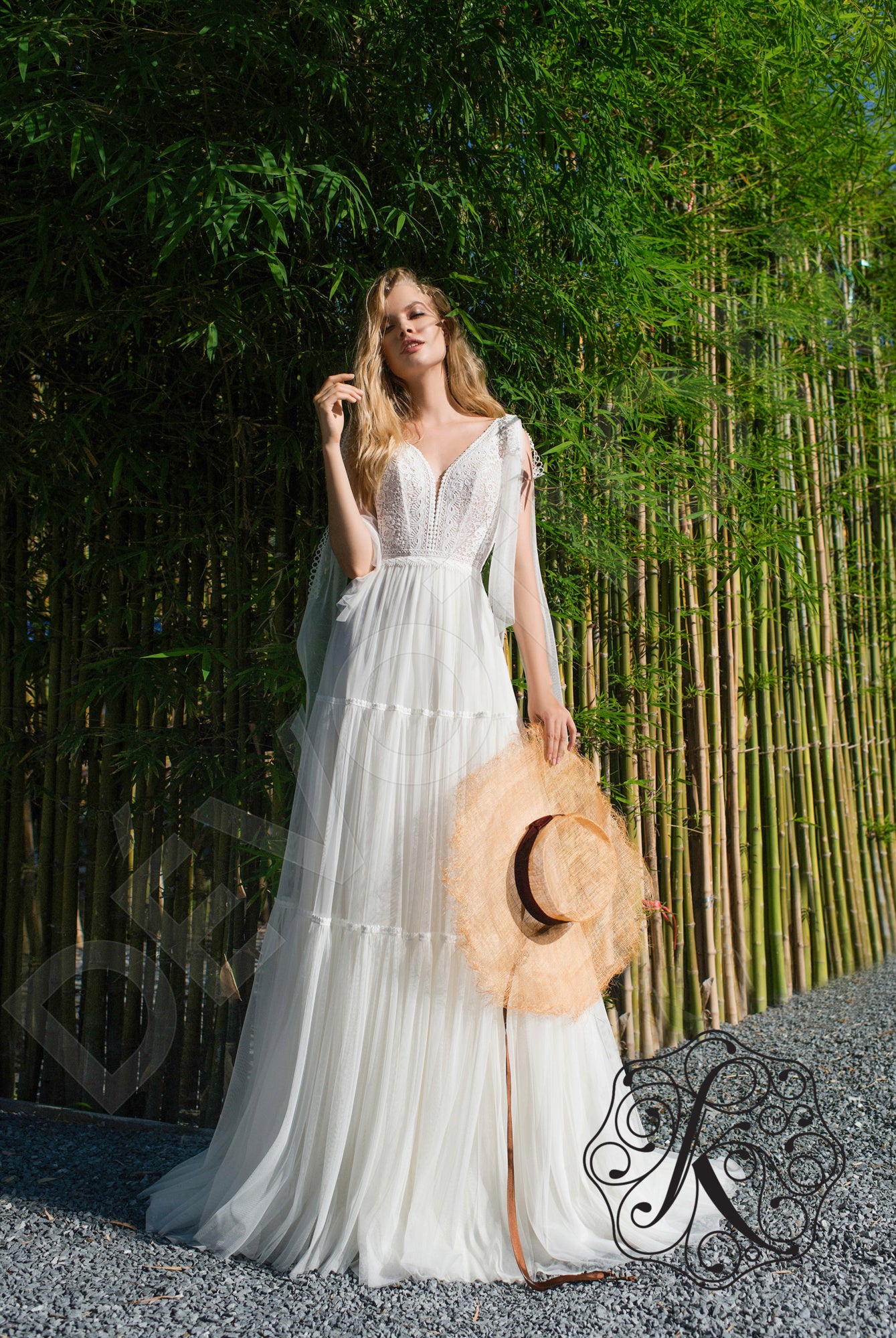Angelica Open back A-line Sleeveless Wedding Dress 6